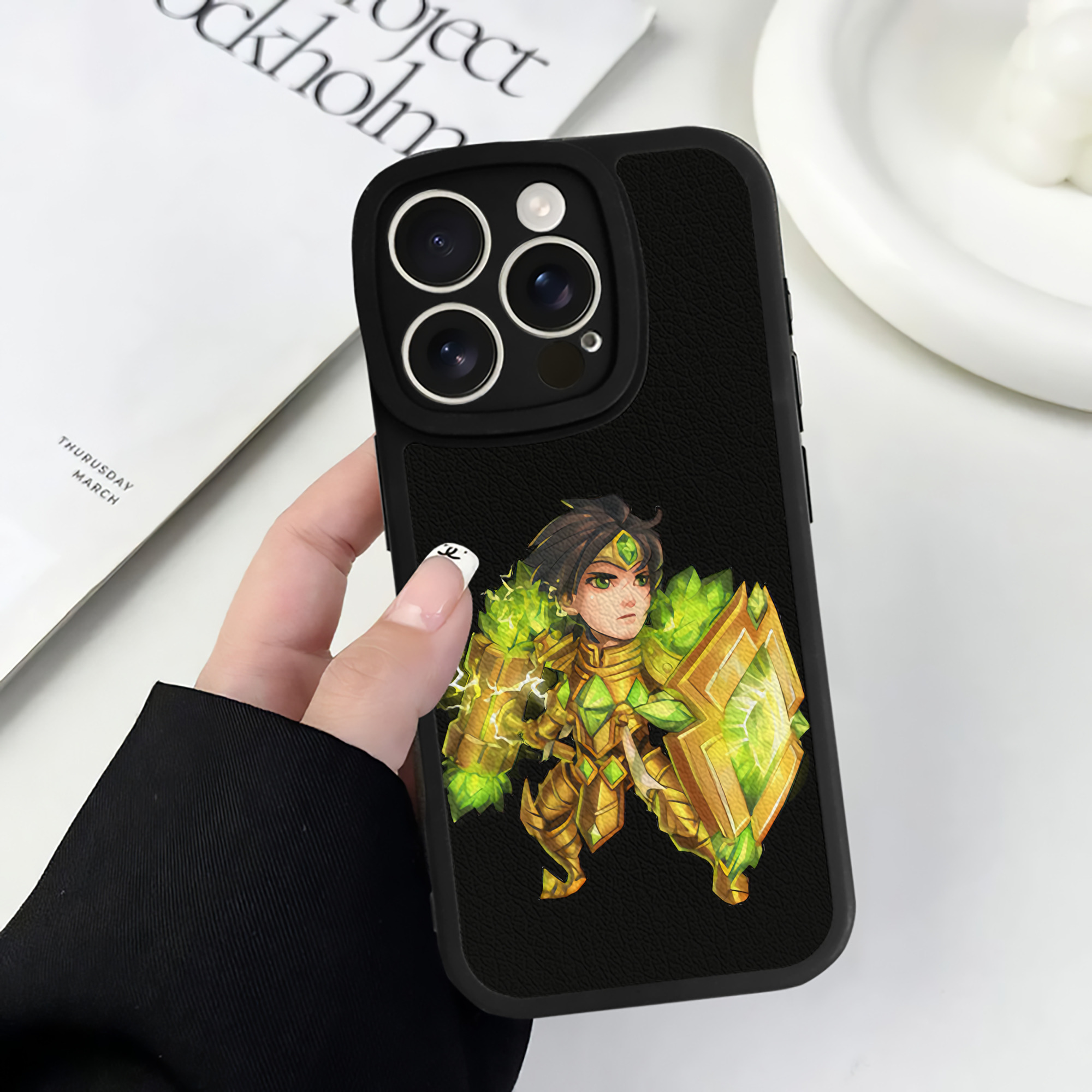 （画像用） リーグ・オブ・レジェンド League of Legends LOL 【iPhone 16シリーズ対応】シリコンスマホケース（レザー調） 材質：シリコン